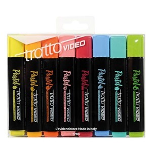 Astuccio 8 Evidenziatori Tratto Video Pastel