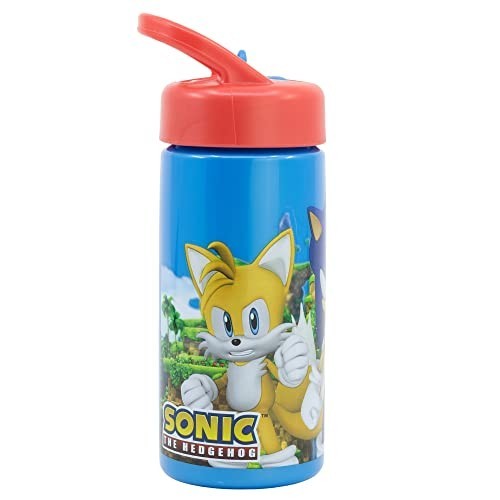 Borraccia Sonic per Bambini in Plastica con Beccuccio