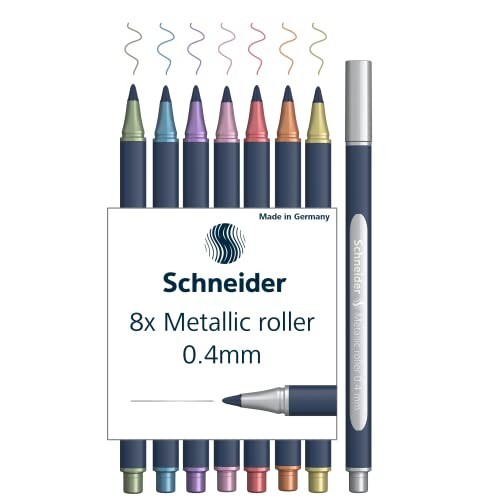 Astuccio 8 Penne Schneider Paint-It 0,4mm Roller Metallizzate