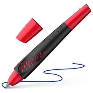 Penna a Sfera Schneider Breeze Ergonomica Nero-Rosso