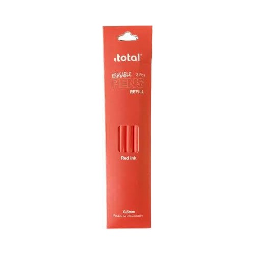 3 Refill per Penna Cancellabile Rosso I-Total