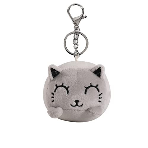 Portachiavi Peluche Gatto Grigio I-Total