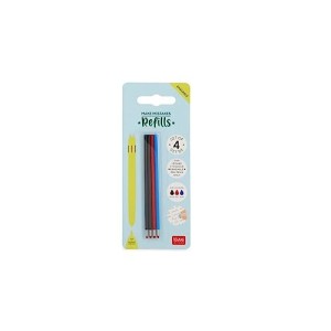 Set di 4 Refill per Penna Gel Cancellabile 3 Colori Legami