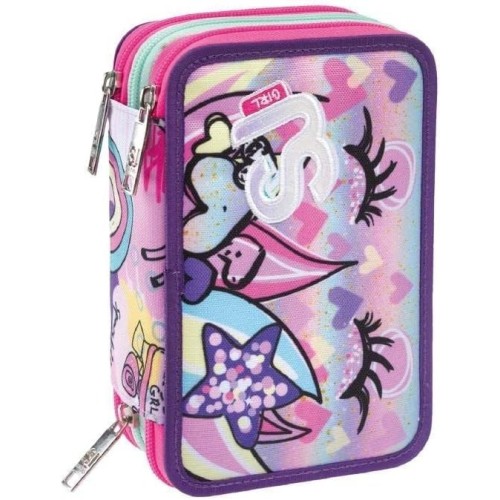 Astuccio 3 Zip SJ Gang Unicorn Seven Femmina