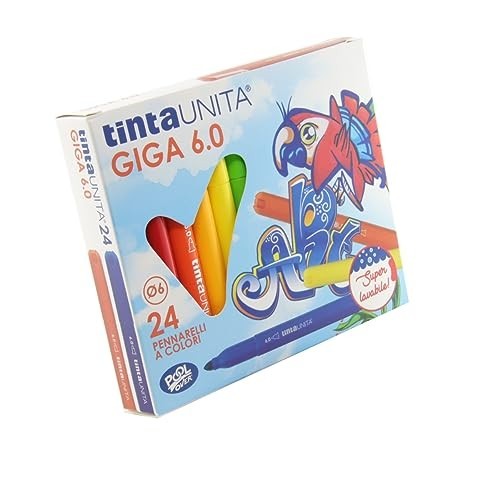 Pennarelli Tinta Unita 24 colori Jumbo 6.0