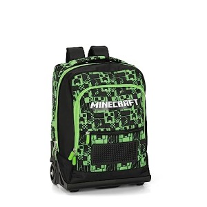 Zaino Organizzato Trolley Premium Green Minecraft