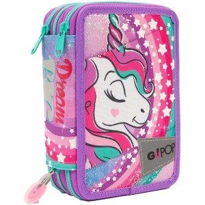 Astuccio 3 Zip GoPop Unicorn