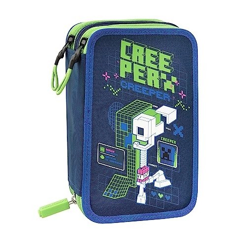 Astuccio 3 Zip Minecraft Creeper