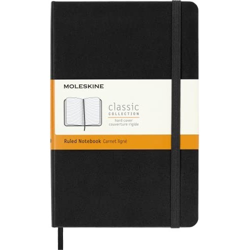 Taccuino a Righe Moleskine Nero 11,5x18 208pag Copertina Rigida