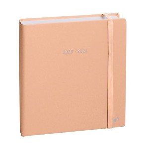 Agenda 2023-2024 Quo Vadis Giornaliera 16 Mesi Pastel Light Arancio con Elastico 16x16