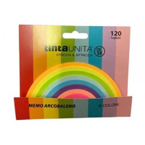 MemoStick Arcobaleno Stacce & Attacca Desk 8 Colori Tinta Unita