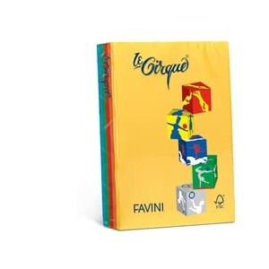 FAVINI CARTA A4 160 GR 100 FG 4 COLORI FORTI ASSORTITI