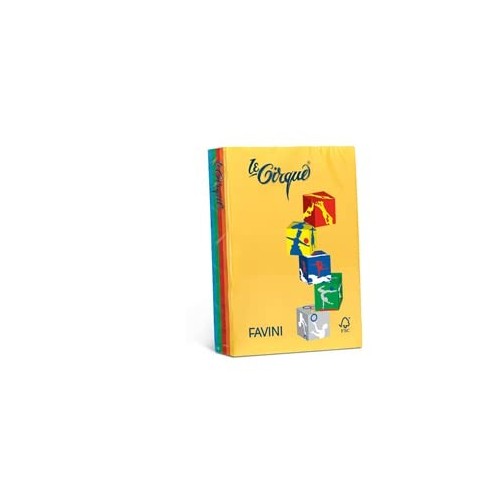 FAVINI CARTA A4 160 GR 100 FG 4 COLORI FORTI ASSORTITI