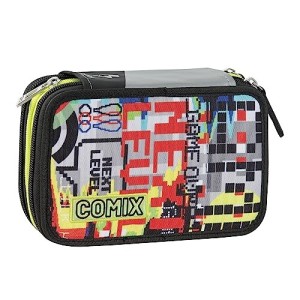 Astuccio 3 Zip Comix Flash Nero/Giallo