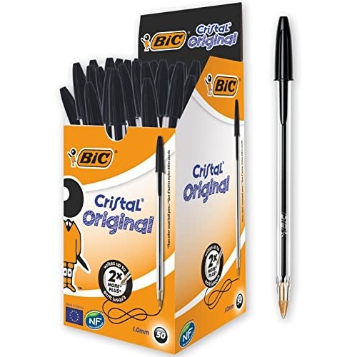 PENNA BIC CRISTAL NERO CONFEZIONE DA 50 PEZZI