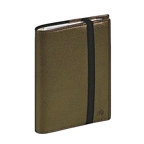 Agenda Quo Vadis Time & Life Pocket Spiralata con Elastico Settimanale 10x15 Metal Khaki