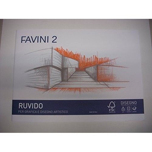 BLOCCO DISEGNO FAVINI 2 F2 D4 110GR 20 FG 24X33 RUVIDO