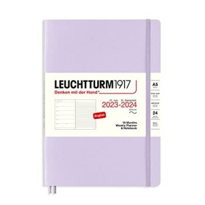 Agenda Settimanale 18 Mesi Media A5 2024 con Quaderno Aggiuntivo Lilac Leuchtturm