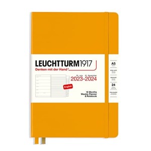 Agenda Settimanale 18 Mesi Media A5 2024 con Quaderno Aggiuntivo Rising Sun Leuchtturm