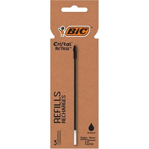 Refill Penna Bic Cristal Re'New Matte Metal Nero