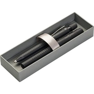 Set Grip 2011 Nero: Penna Stilografica M + Penna a Sfera Faber-Castell