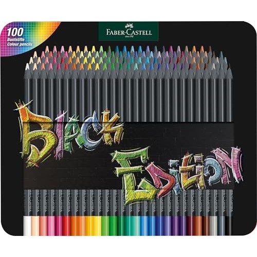 100 Pastelli Black Edition Faber-Castell con Astuccio in Metallo