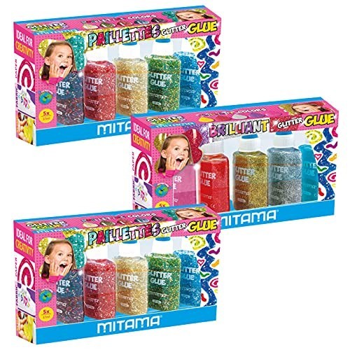 Kit 10 Colle Glitter 37ml Mitama