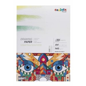 Carioca Plus - Blocco Drawing Paper A4 30f 140gr Made in Italy