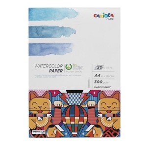 Carioca Plus - Blocco Watercolor Paper A4 20f 300gr Made in Italy