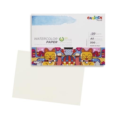 Carioca Plus - Blocco Watercolor Paper A5 20f 300gr Made in Italy