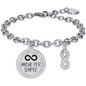 BRACCIALE DONNA IN ACCIAIO AMICHE PER SEMPRE