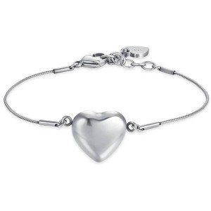 BRACCIALE DONNA IN ACCIAIO CON CUORE PIENO