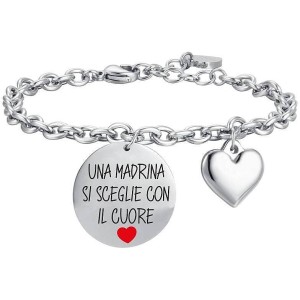 BRACCIALE DONNA IN ACCIAIO UNA MADRINA SI SCEGLIE CON IL CUORE