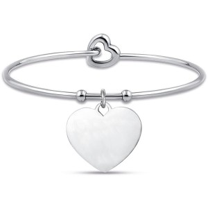 BRACCIALE DONNA PERSONALIZZATO IN ACCIAIO CON CUORE