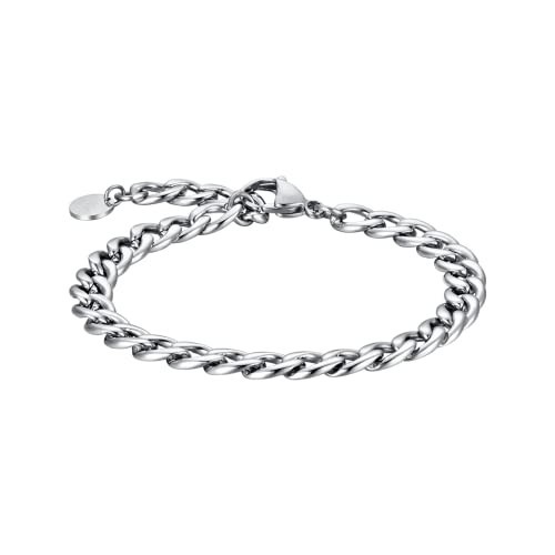 BRACCIALE UOMO IN ACCIAIO MAGLIA SILVER