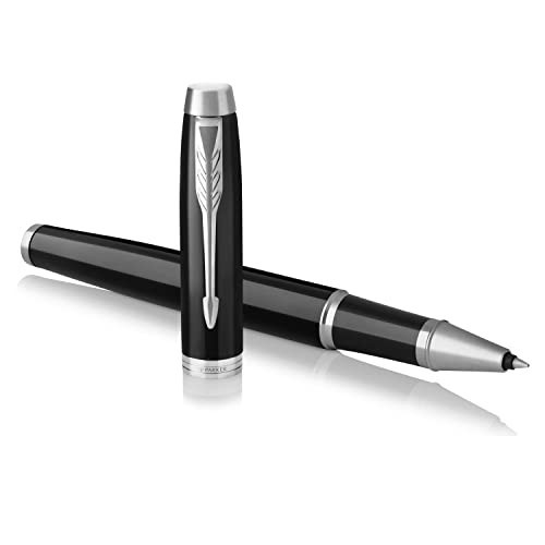 Penna Parker IM Roller, Inchiostro Nero, Black Lacquer Chrome Trim