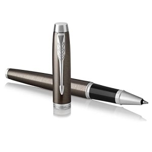 Penna Parker IM Roller, Inchiostro Nero, Dark Espresso Chrome Trim