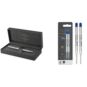 Penna Parker Sonnet Laccatura di Colore Acciaio Inossidabile con Finiture in Palladio Sfera