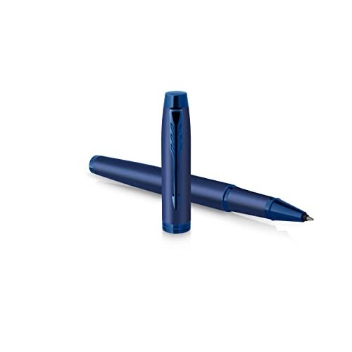 Penna Parker IM Roller, Inchiostro Nero, Total Matte Blue