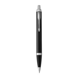 Penna Parker IM Sfera, Inchiostro Blu, Black Lacquer Chrome Trim