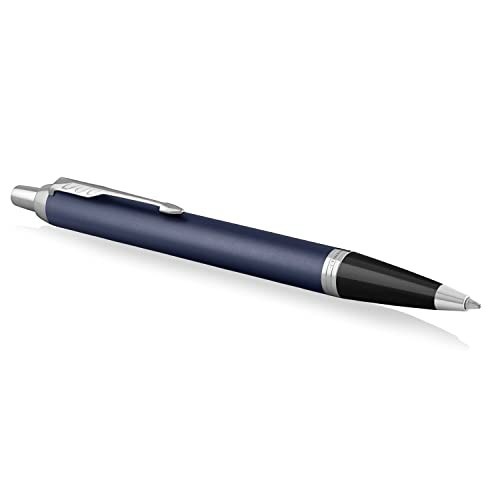 Penna Parker IM Sfera, Inchiostro Blu, Matte Blue Chrome Trim