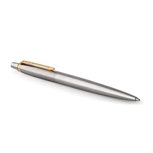 Penna Parker Jotter Sfera, Inchiostro Blu, Acciaio Inossidabile con Dettagli in Oro