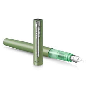 Penna Parker Vector XL Stilografica, Punta Media e Ricarica di Inchiostro Blu, Verde