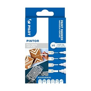 Pilot Pintor EF-F-M-B Marker Pigmentato Astuccio 4pz Bianco