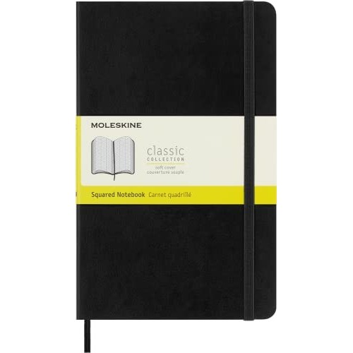 Taccuino Moleskine Copertina Morbida a Quadretti 13x21 Nero