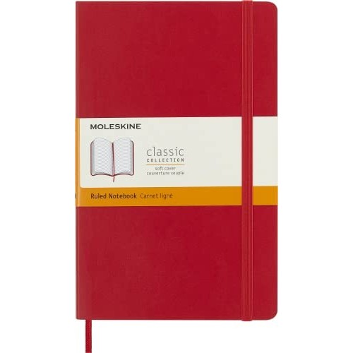 Taccuino Moleskine Copertina Morbida a Righe 13x21 Rosso