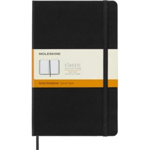 Taccuino Moleskine Copertina Rigida a Righe 13x21 Nero