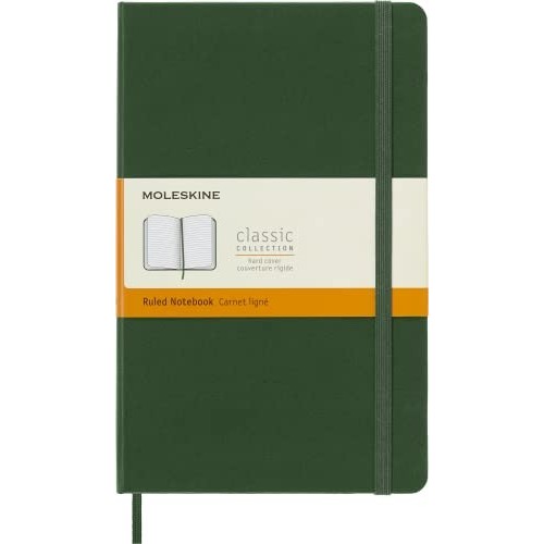 Taccuino Moleskine Copertina Rigida a Righe 13x21 Verde Mirto