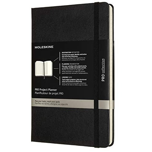 Moleskine Pro Project Planner Agenda Professionale e Taccuino per Obiettivi Copertina Rigida 13 x 21 cm Colore Nero