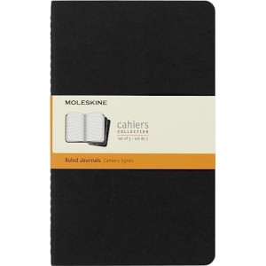 Moleskine Set Di 3 Quaderni 13x21 A Righe Copertina Nera in Cartoncino